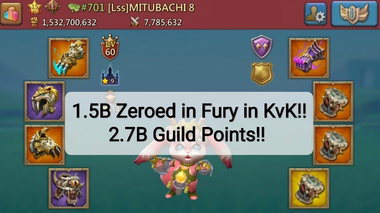1.5B Zeroed in Fury in KvK!! #lordsmobile