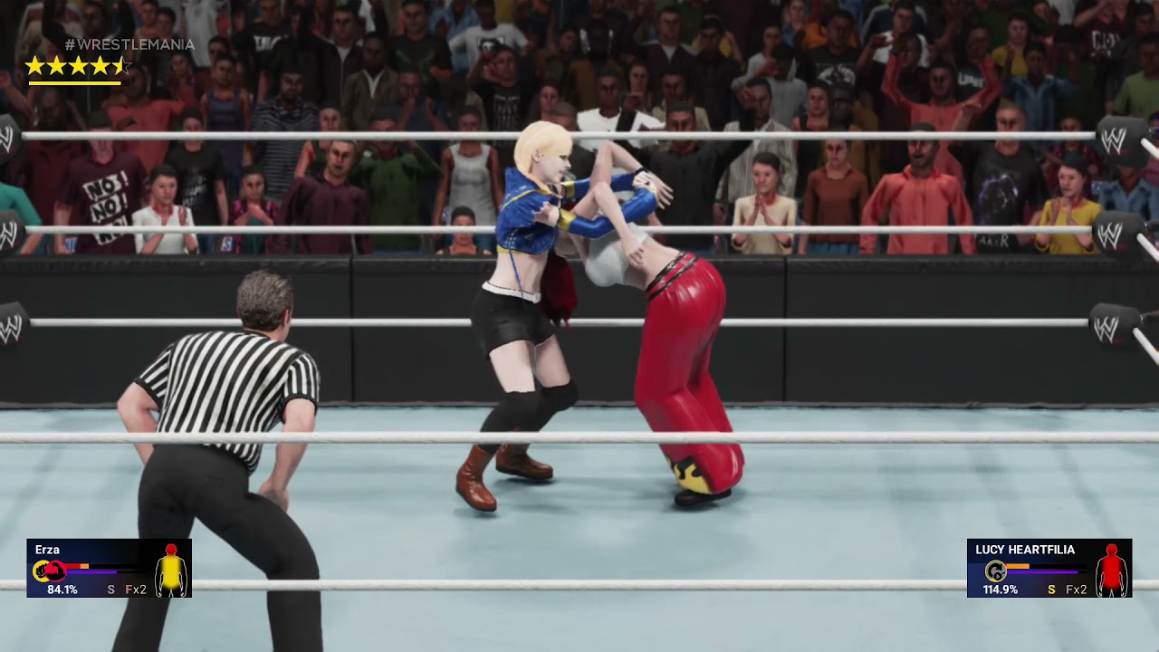 WWE 2K19 Erza Scarlet VS Lucy Heartifilia