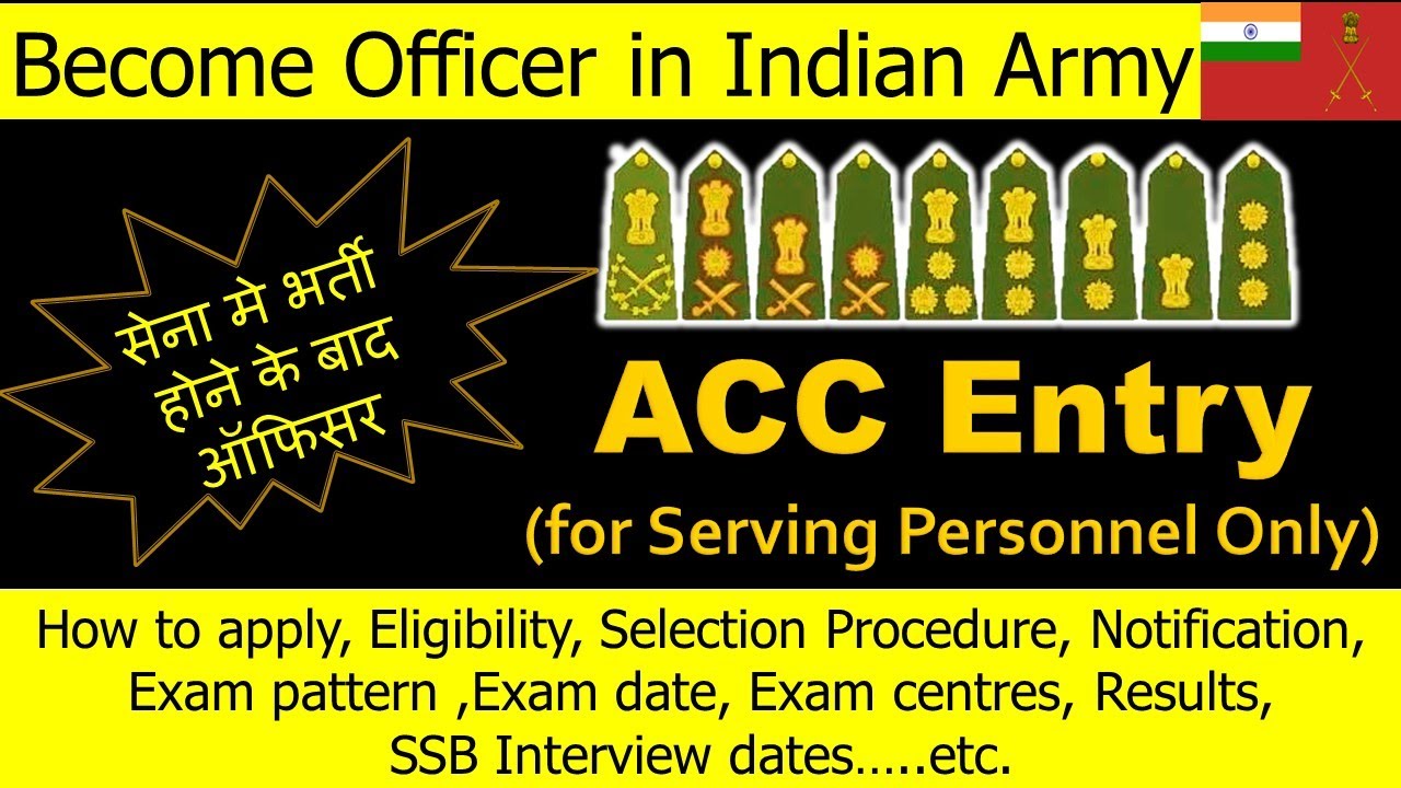 [Hindi] ACC Entry//Become officer in Indian Army// For serving personnel only by Goldenlife