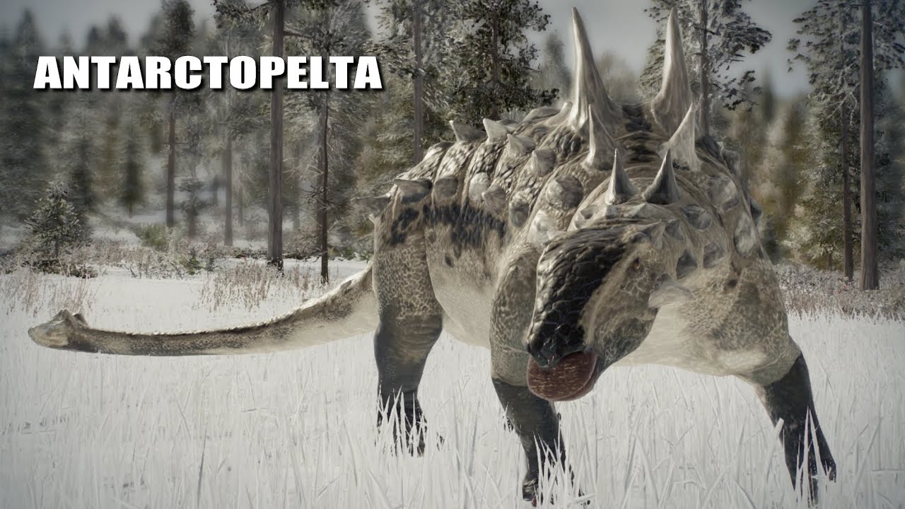 Antarctopelta vs Nanuqsaurus - JWE 2 Mods (4K 60FPS)