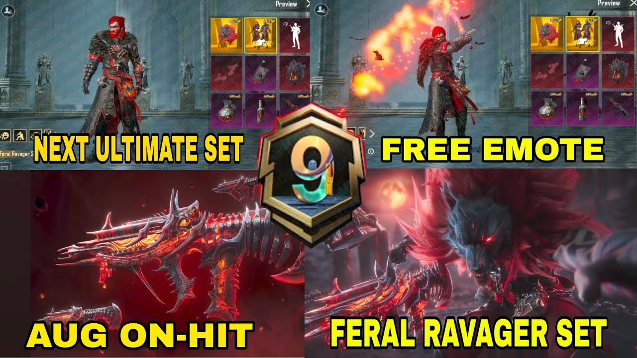 FERAL RAVAGER SET | 2nd Ultimate set | Ultimate Helmet Skin | Aug On-Hit Upgrade Skin | Mythic Emote