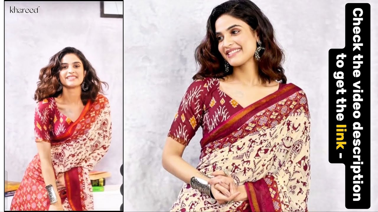 Satrani Women's Pure Cotton Printed Ready To Wear One Minute Pre Stitched Saree | Khareed 