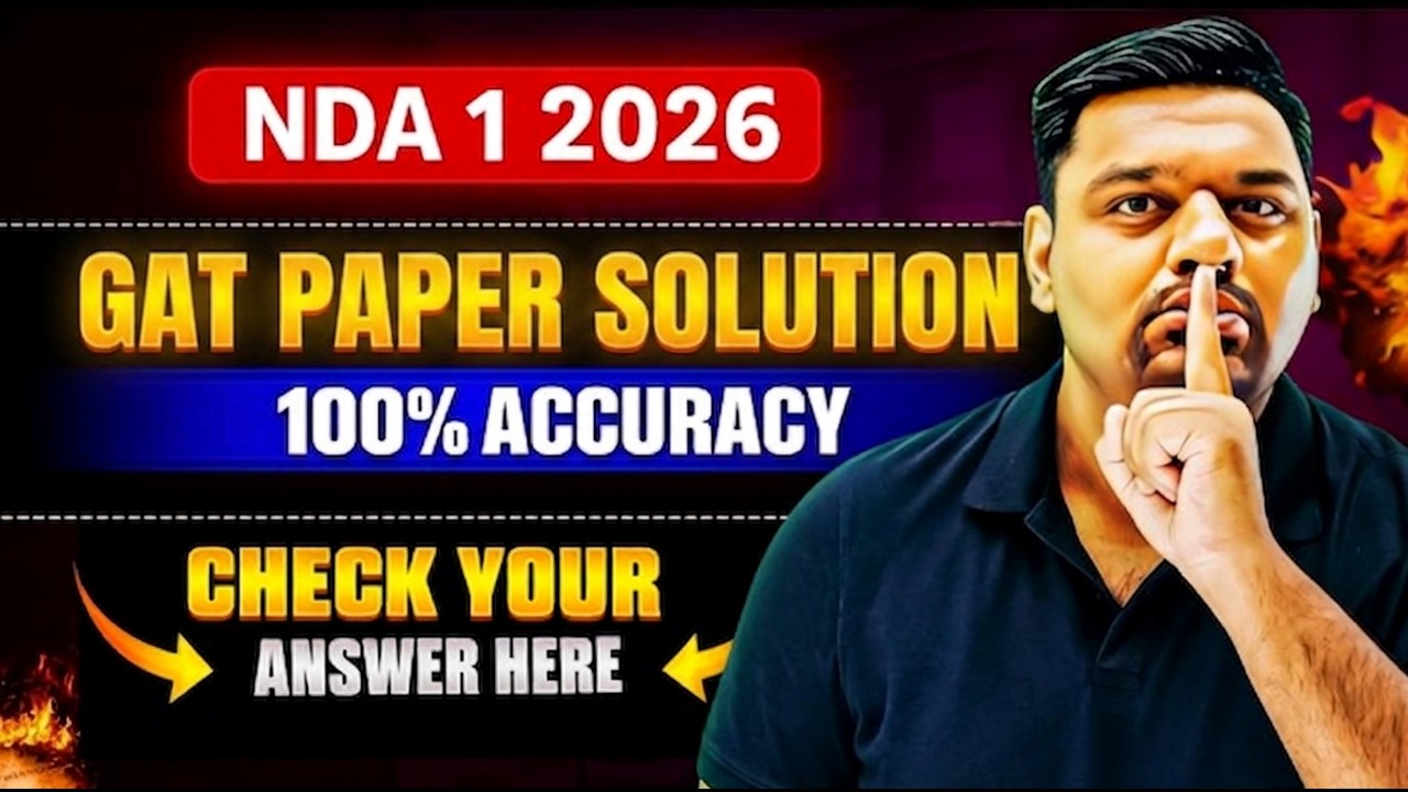 NDA 1 2026 GAT Paper Solution 🔥 NDA 1 2026 GAT Answer Key 💪 NDA 1 2026 GAT Solved Paper