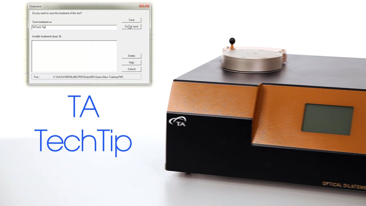 Dilatometer Post Analysis in WinTA