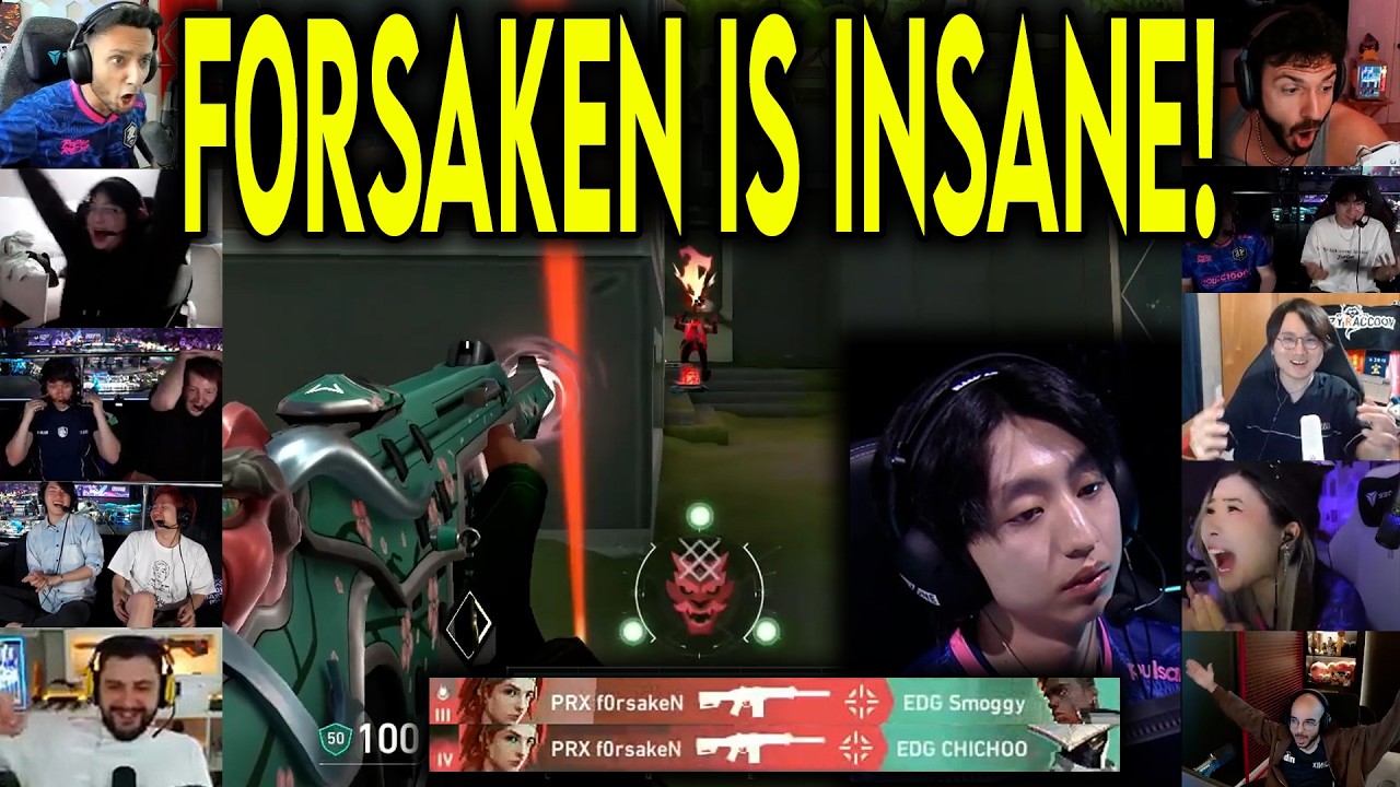 Valorant Streamers React To PRX f0rsakeN INSANE 4k Against EDG In Masters London