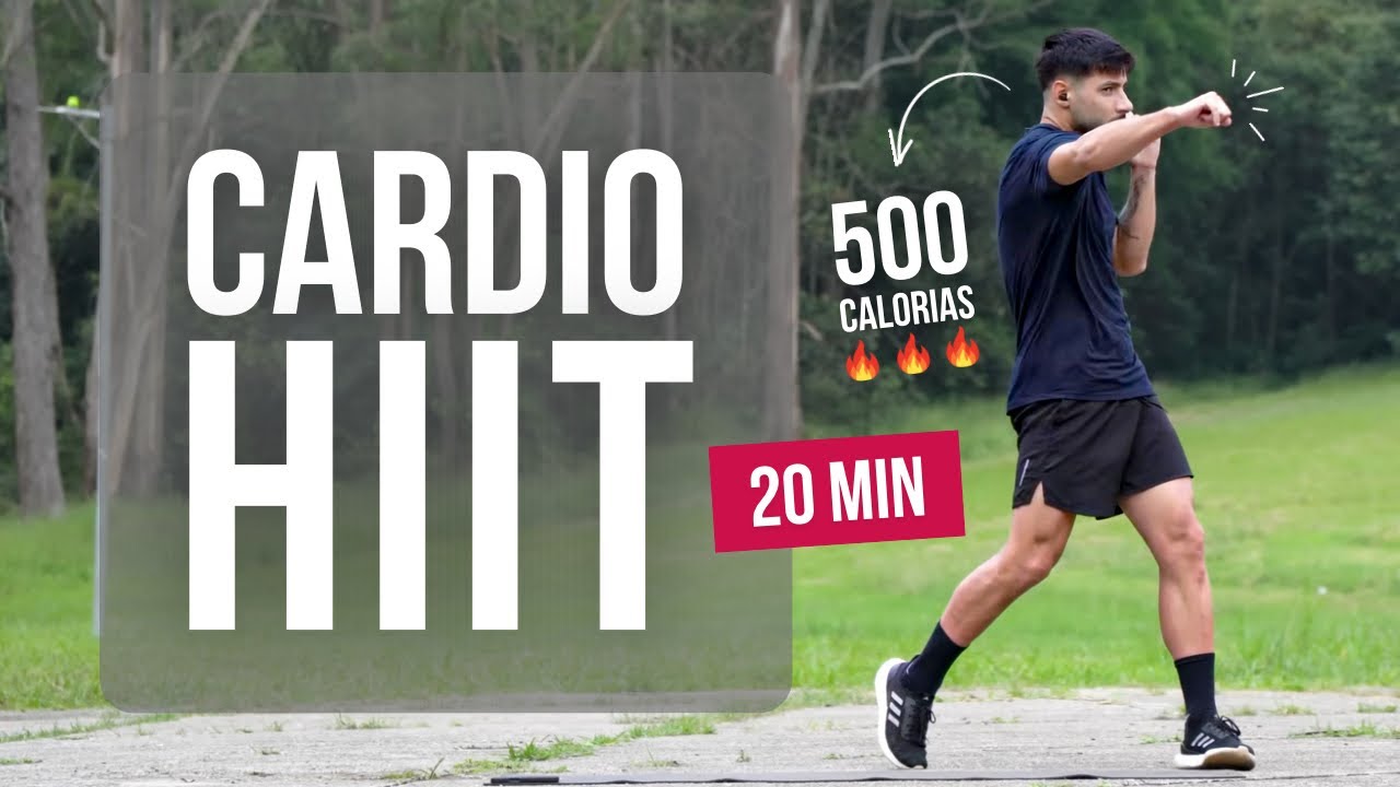 20 MIN CARDIO HIIT para perder barriga em casa | sem acessórios | 500 calorias