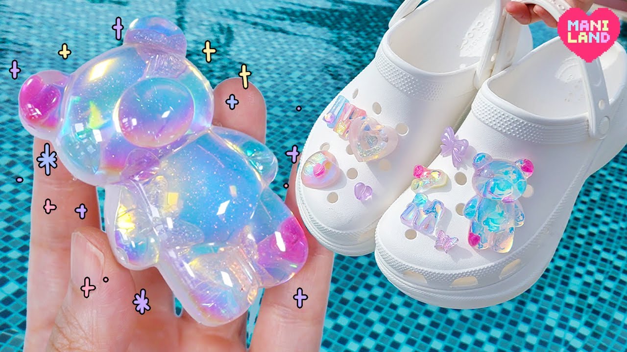 (eng)환상 홀로그램 레진아트🌈 여름에 빠지면 섭한 지비츠 크록스 꾸미기✨