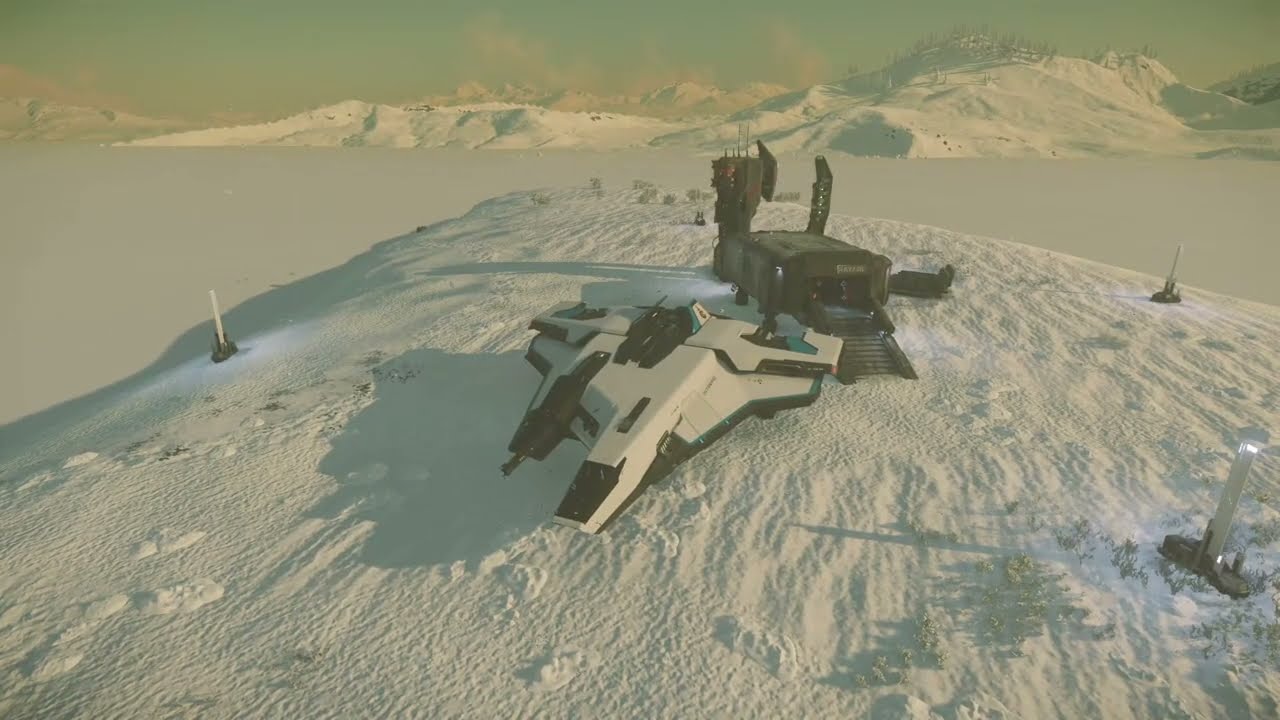 Star Citizen Ambience 🚀 Deep Space Snow Base | Relax & Study Loop