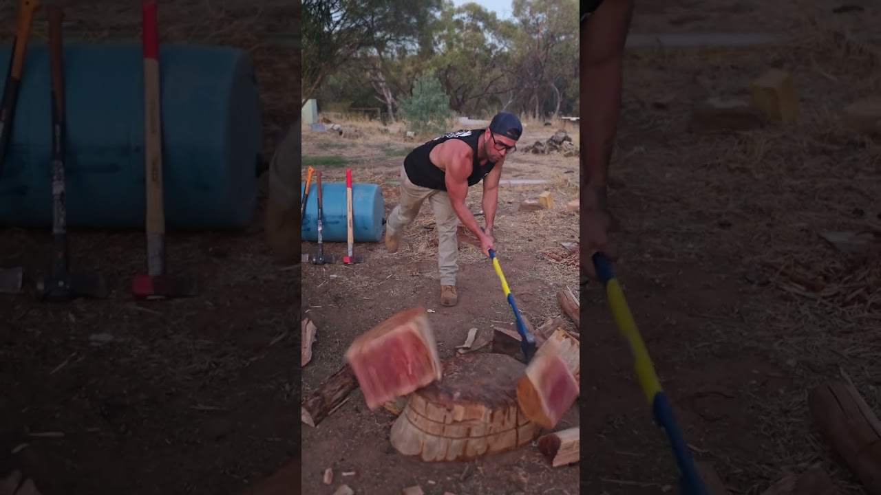 Estwing 2.7kg Medium Splitting Maul vs Wandoo. Aussie Hardwood.
