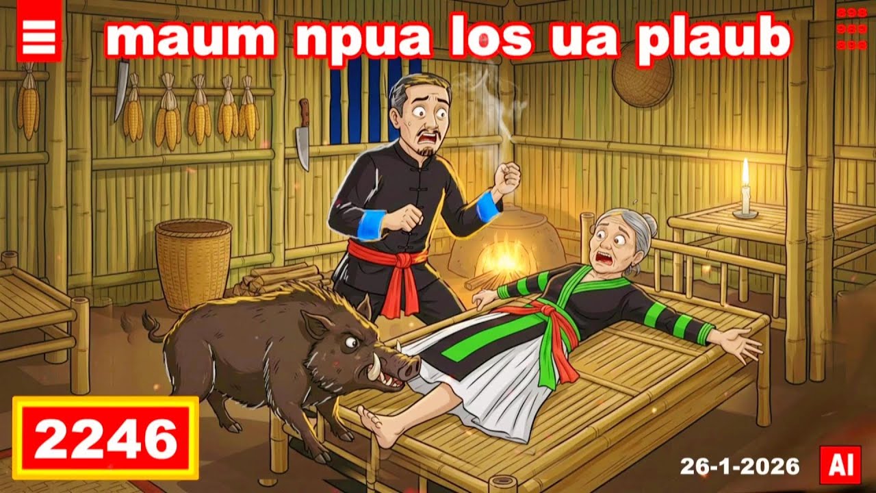 dab hais hmoob - 2246 - 26-1-2026 maum npua los ua plaub, หมู่ผีเอง, the ghost of pig.