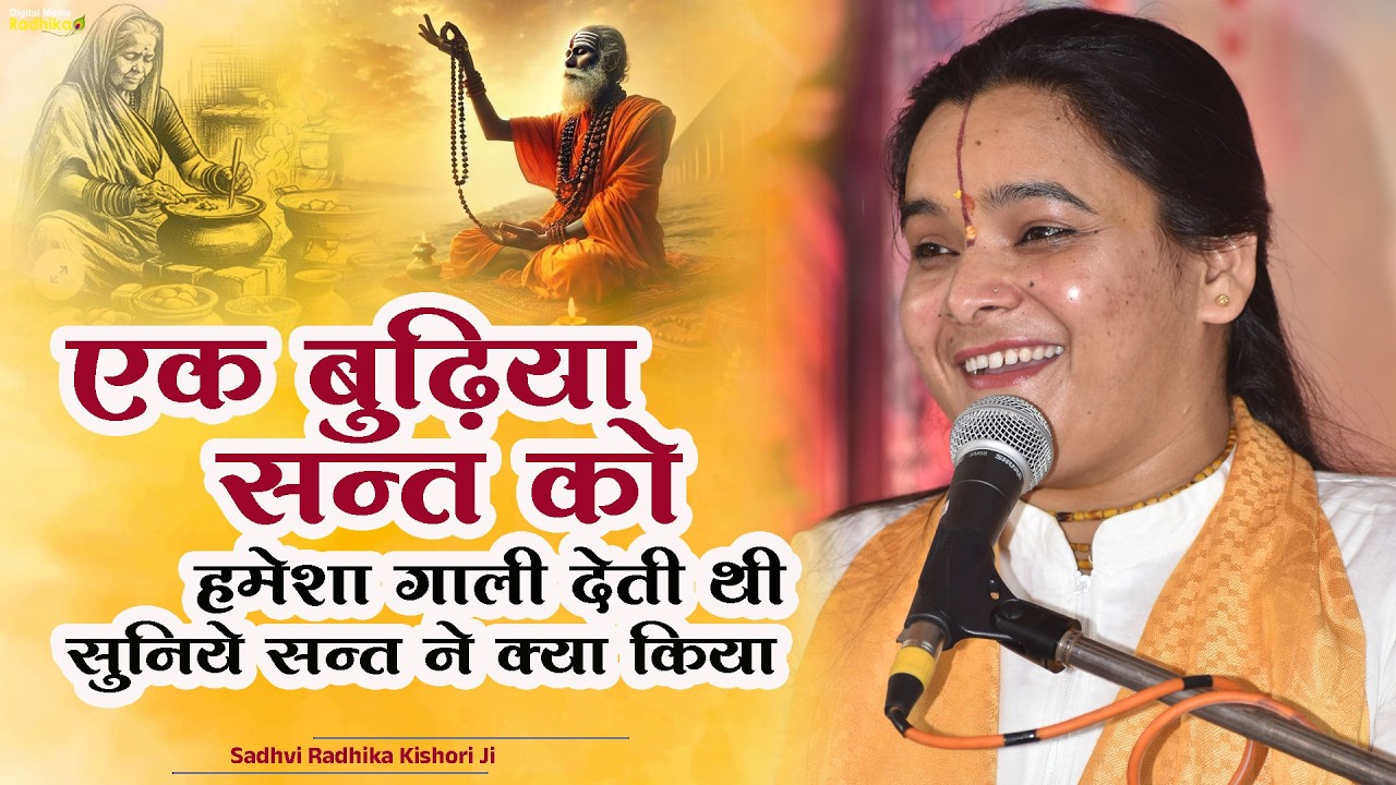 एक बुढ़िया सन्त को हमेशा गाली देती थी सुनिये सन्त ने क्या किया !! Sadhvi Radhika Kishori Ji