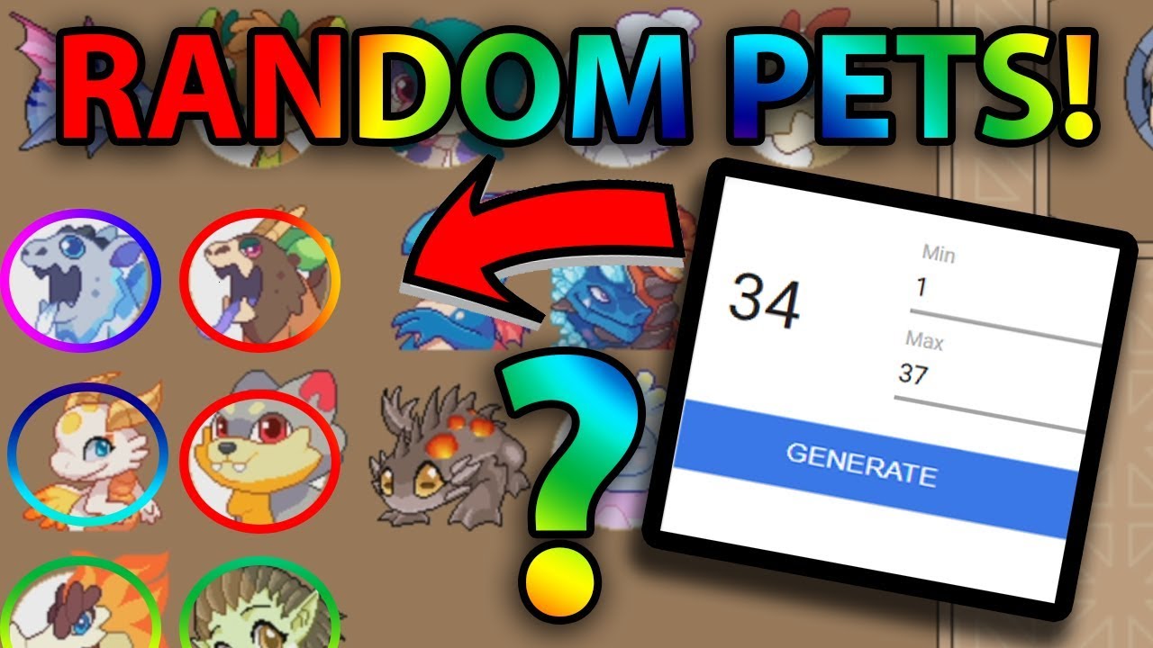 Prodigy - RANDOM PET CHALLENGE!!!