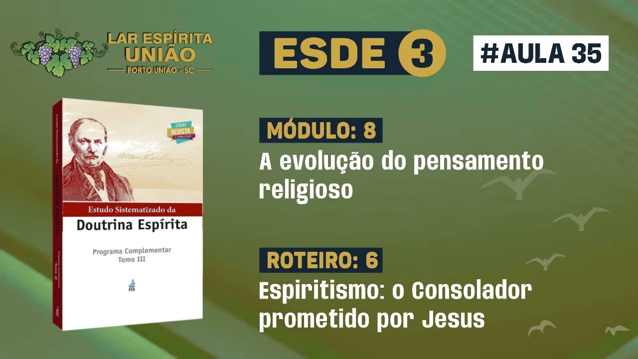 ESDE 3 - MÓDULO 8 - ROTEIRO 6: Espiritismo: o Consolador prometido por Jesus