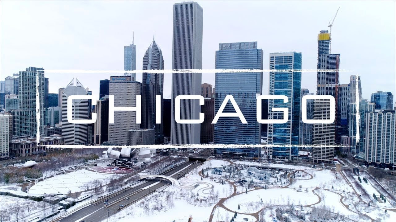 Winter In Chicago Filmed With Drone