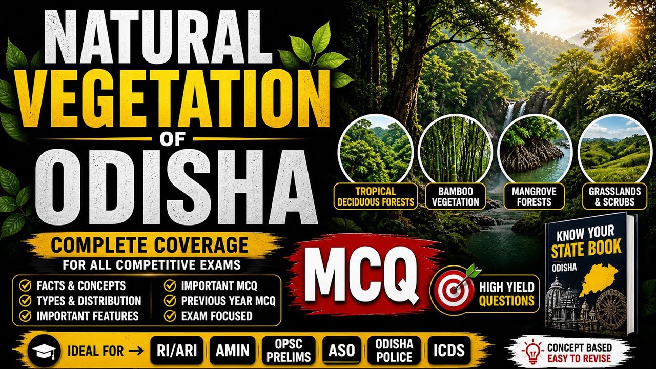 Odisha Geography | Natural Vegetation of Odisha (PYQ Based)