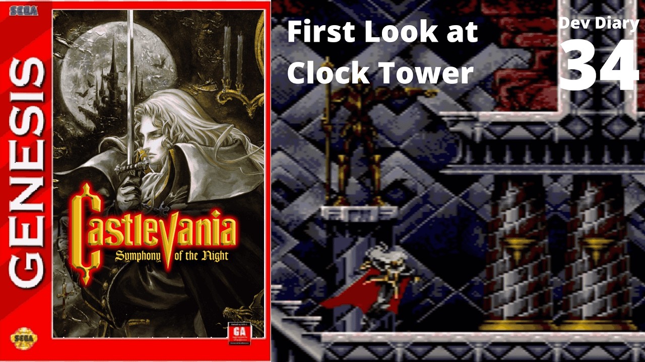 Первый взгляд на Часовую башню! - Castlevania: SotN для Mega Drive и Genesis - Дневник разработчи...