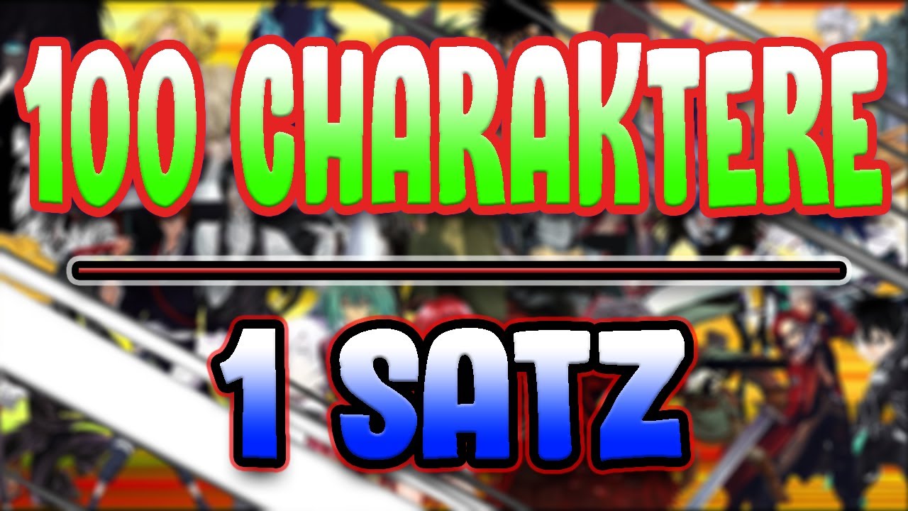100 ANIME CHARAKTERE MIT 1 SATZ BESCHREIBEN! | Mareku