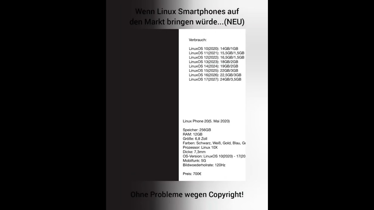 Wenn Linux Smartphones auf den Markt bringen würde...(NEU) + ohne Copyright Probleme