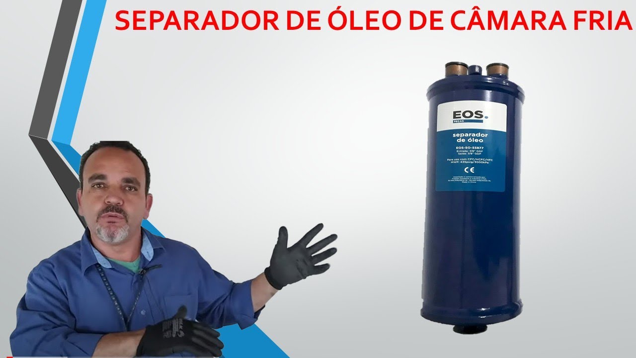 Separador de óleo de câmara fria - Aula 12 Refrigeração Comercial