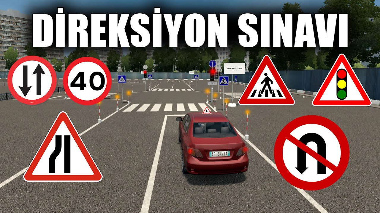 EHLİYET ALMAK İÇİN DİREKSİYON SINAVINA GİRDİM | City Car Driving