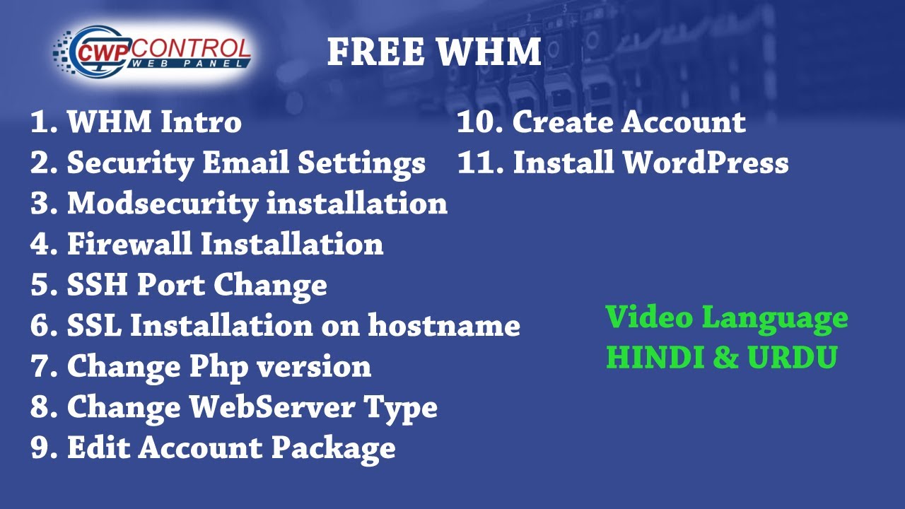CWP Full configuration | Free WHM | Part - 3