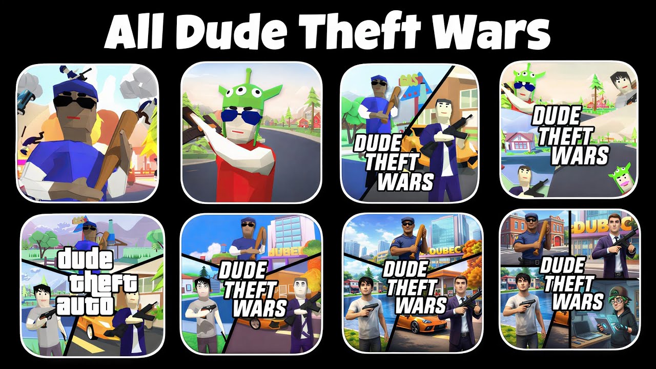 Dude Theft Wars All Version Old To New 🤯!