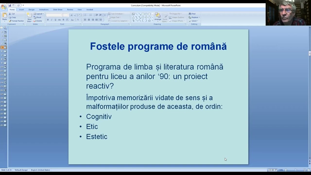 Liviu Papadima  - Programele de limba și literatura română de liceu  Bilanț și perspective