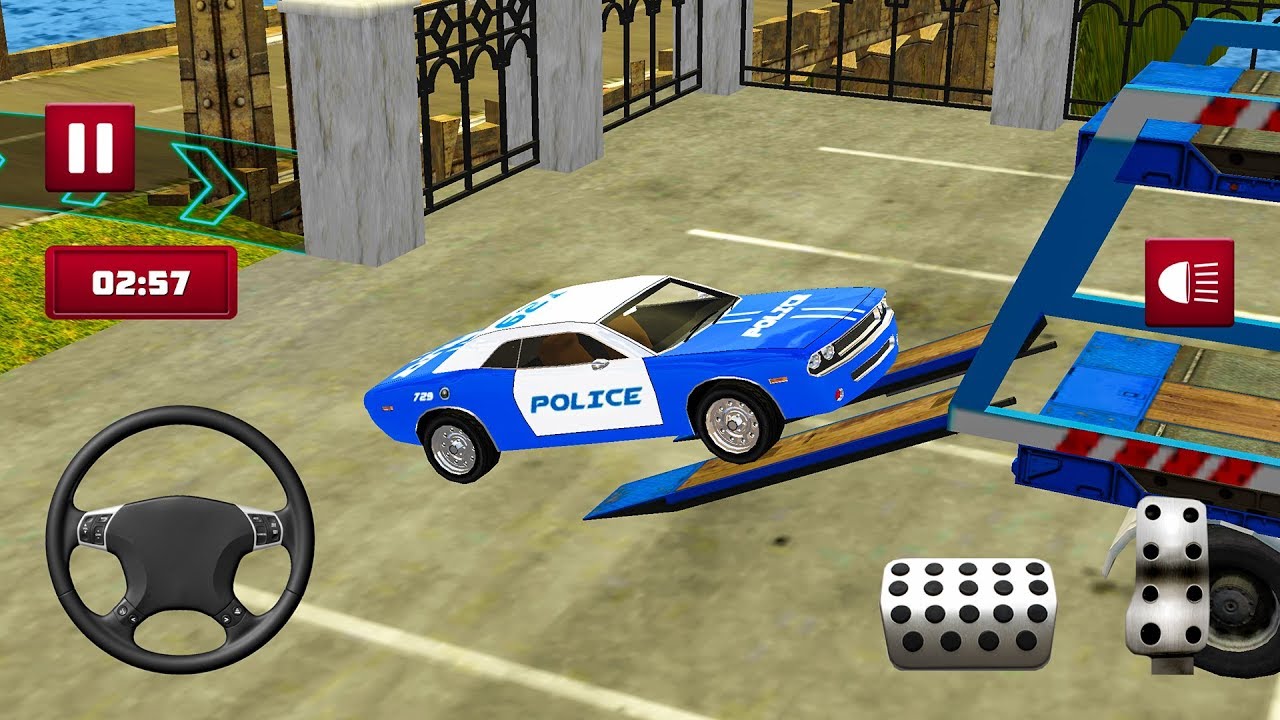 Police Cars Transport Truck - US Police Car Transport Cargo Plane Simulator - Android Gameplay