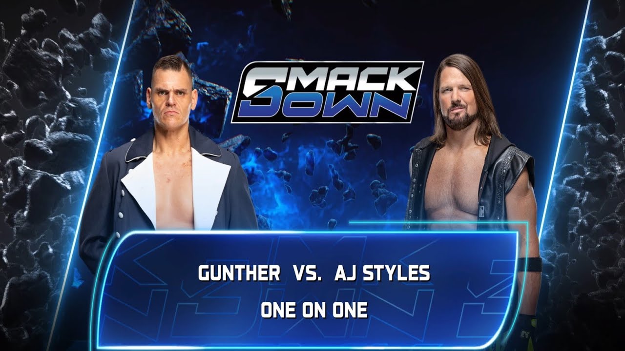 WWE FULL MATCH: Gunther vs AJ Styles  : SMACK DOWN One on One (WWE 2K25)