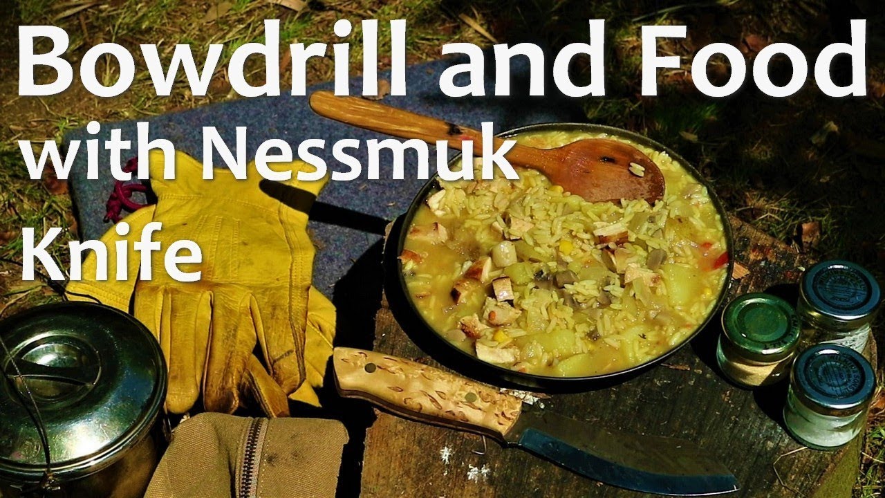 Bowdrill | One Pot Meal | Testing the Nessmuk Knife | Tripod Cooking | Bow Drill | Bushcraft Skills