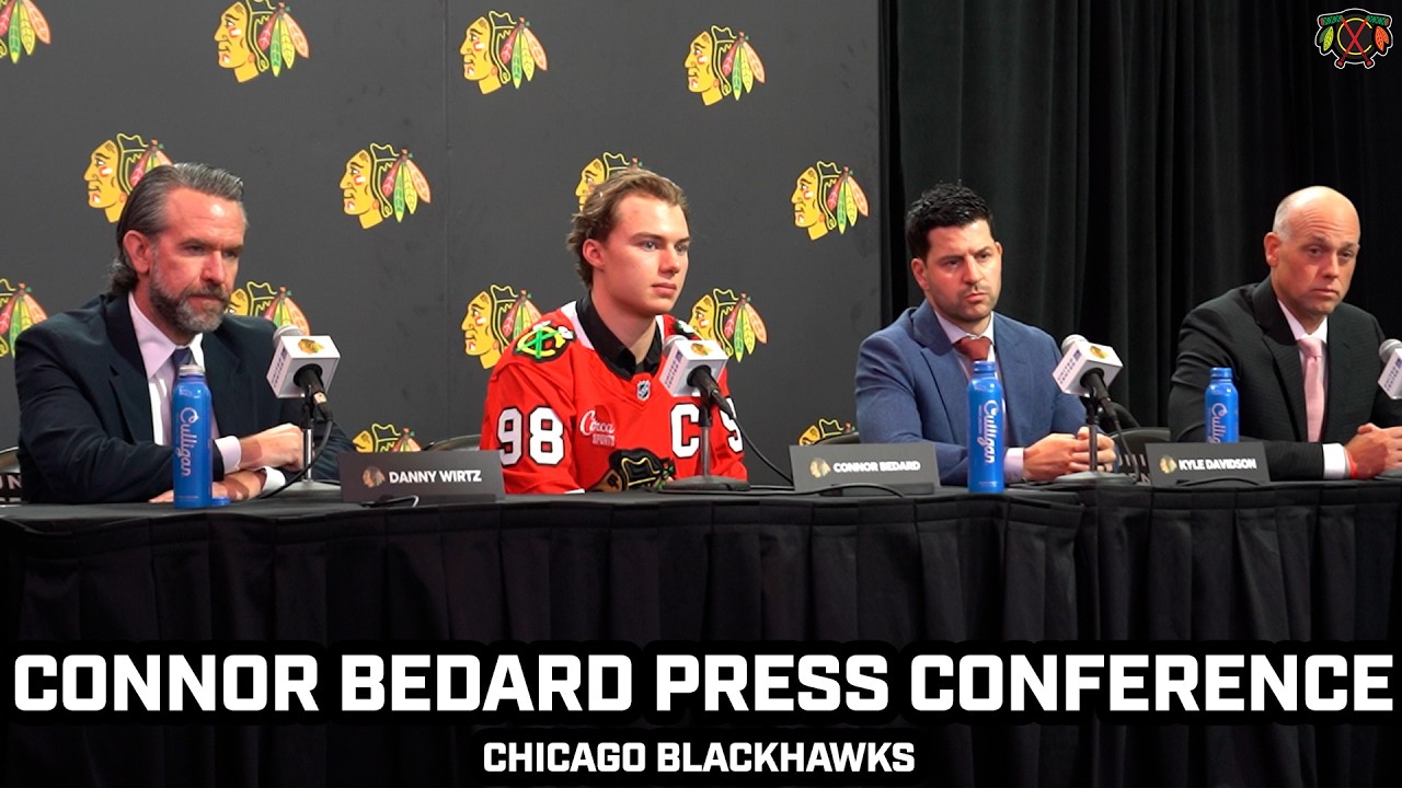 PRESS CONFERENCE: Connor Bedard REACTS to Being Named the Chicago Blackhawks 37th Captain