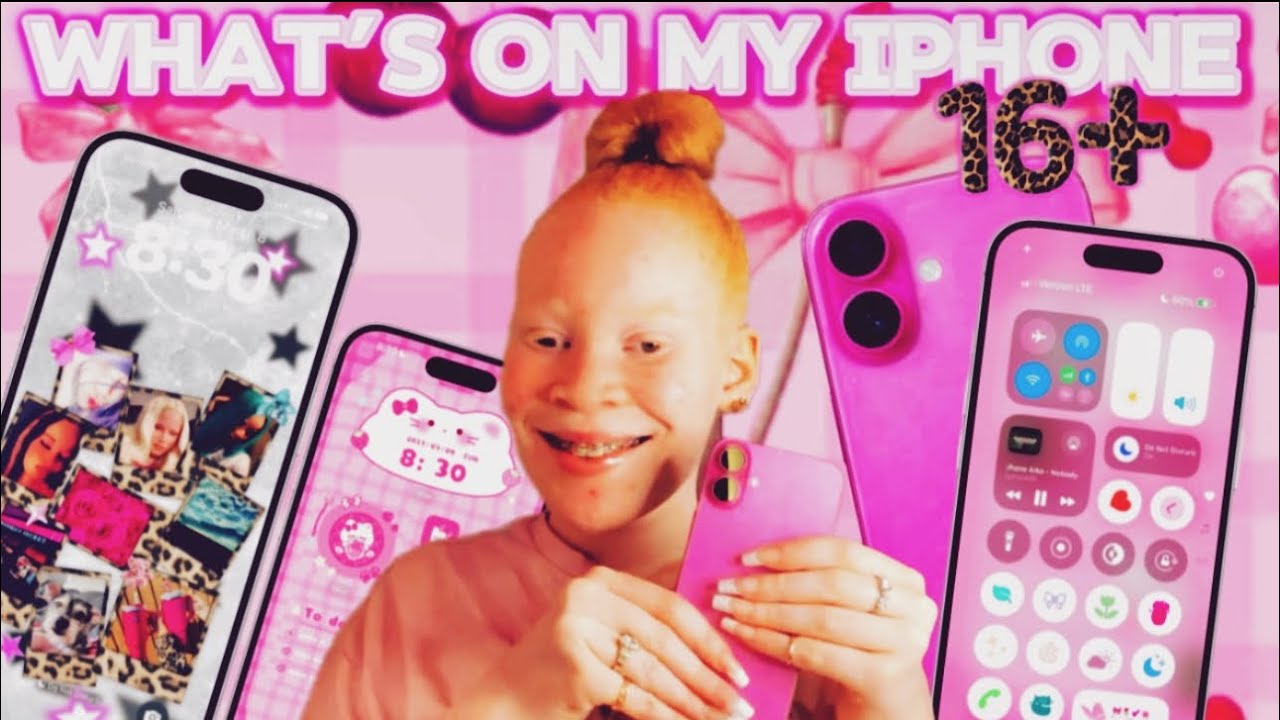WHATS ON MY IPHONE 16 PLUS PINK KITTY EDITION 🌸💝🌷🎀🩰 | MICO ~ ISCREEN