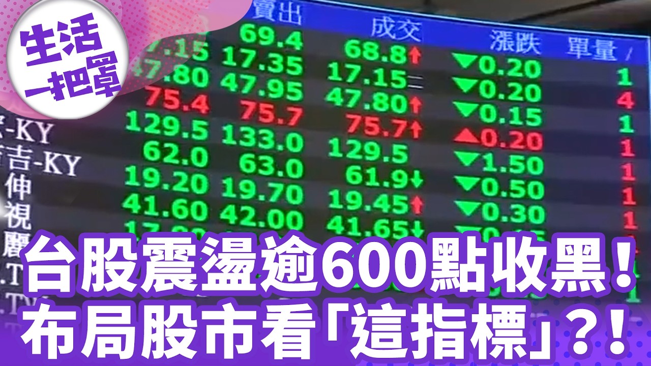 《生活一把罩》台股震盪逾600點收黑！ 布局股市看「這指標」？！