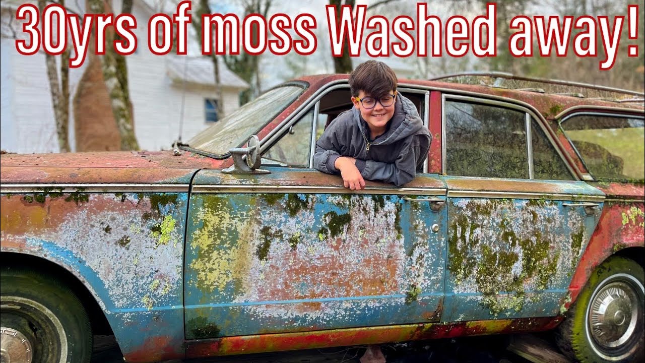 First wash in 30 years,  road testing our 64 Dart station wagon