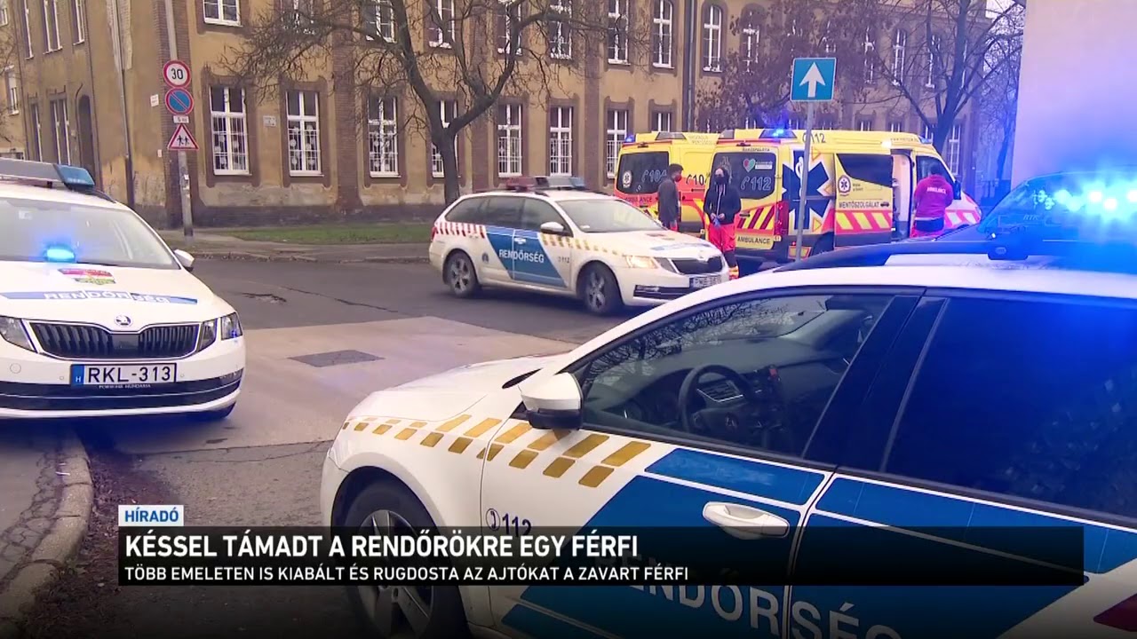 Késsel támadt a rendőrökre egy férfi