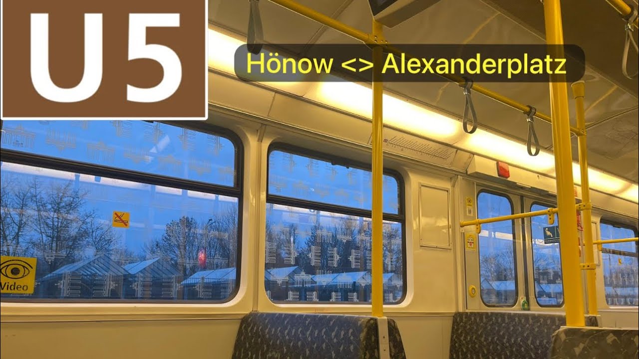 Mitfahrt auf der U5 | Hönow ~ Alexanderplatz | F74E (Ansage  von Ingo Ruff/Helga Bayertz) 