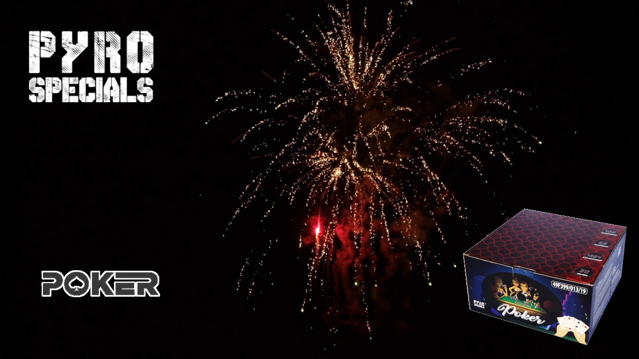 Pyrospecials Poker | 100 Schuss Batterie/Verbund | Extremst schön!🎆