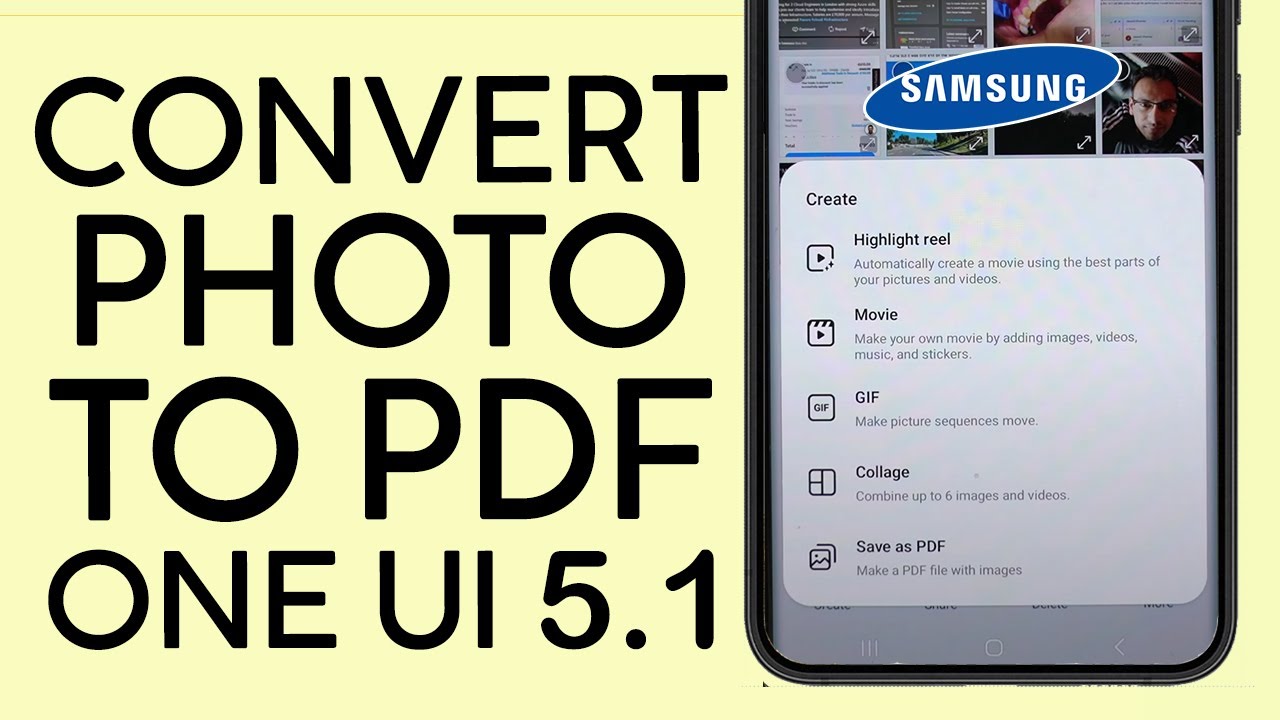 Как конвертировать фото в PDF на телефоне Samsung Galaxy с помощью Samsung One UI 5.1 (2023) | Ga...