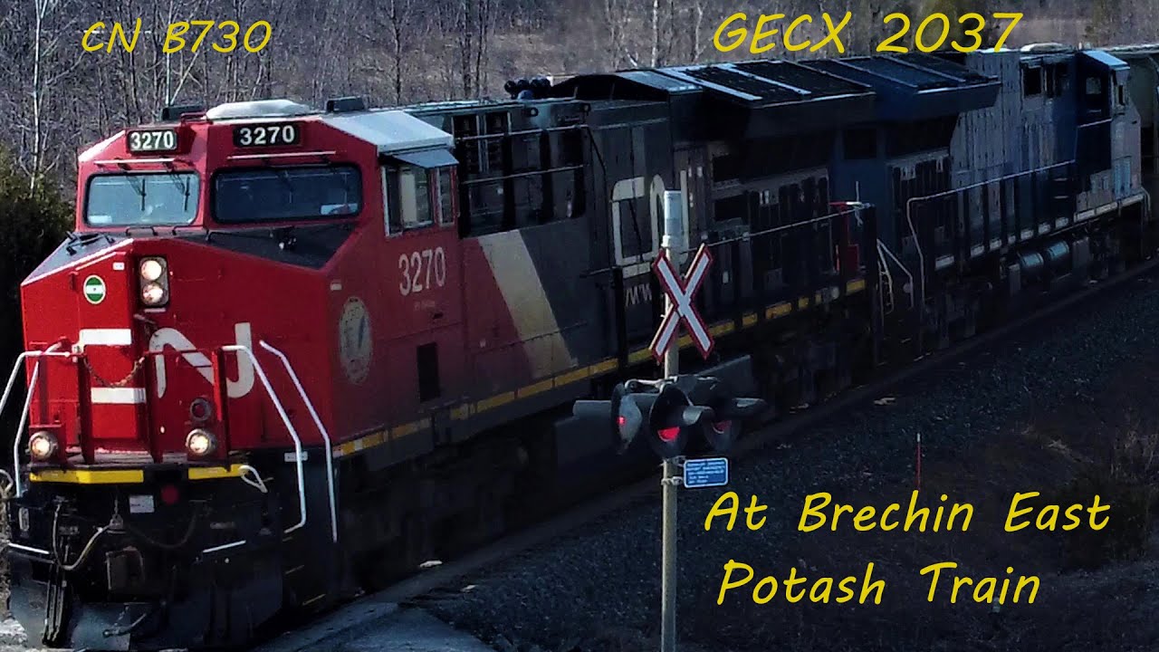 CN B730 South Potash Train With GECX 2037 Locomotive