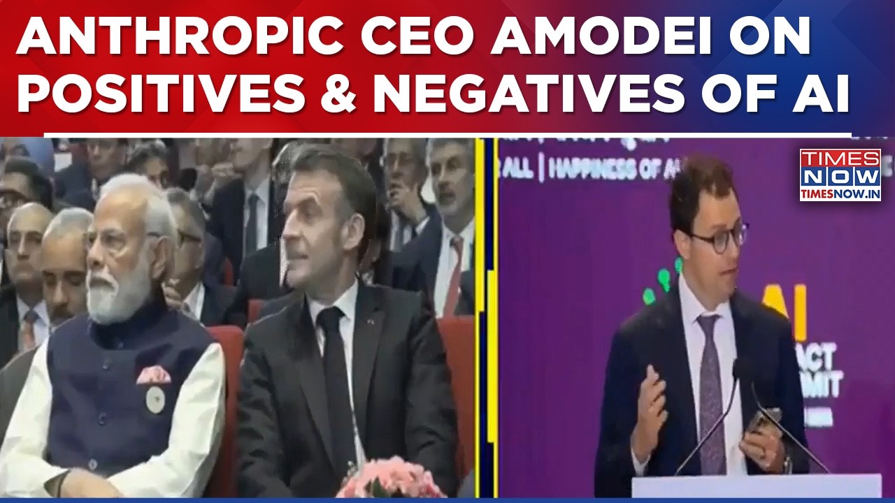 Anthropic CEO Dario Amodei Shares Positives And Negatives Of AI At India AI Impact Summit 2026
