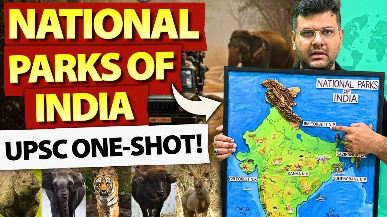 ALL 107 National Parks of India in One Shot | UPSC Prelims 2026 Environment Revision | PYQ + Mapping