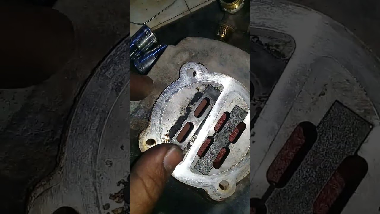 COMPRESSOR CHIAPERINI COM VÁLVULA DE RETENÇÃO DANIFICADA.
