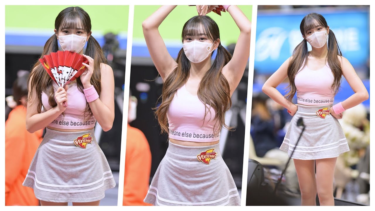 4K 221208 '3세트 응원 2/2' 변하율 치어리더 직캠 By.JJaGa #한국전력빅스톰 #수원실내체육관