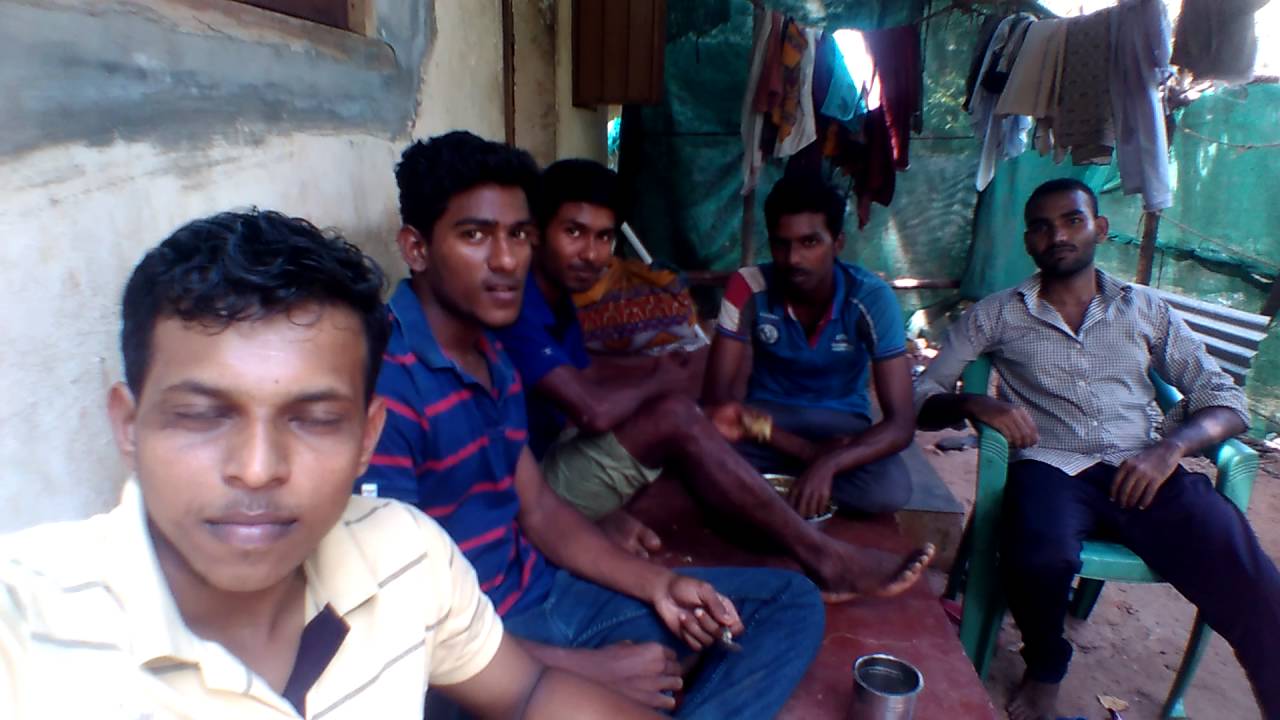 Eating maggi with my friends