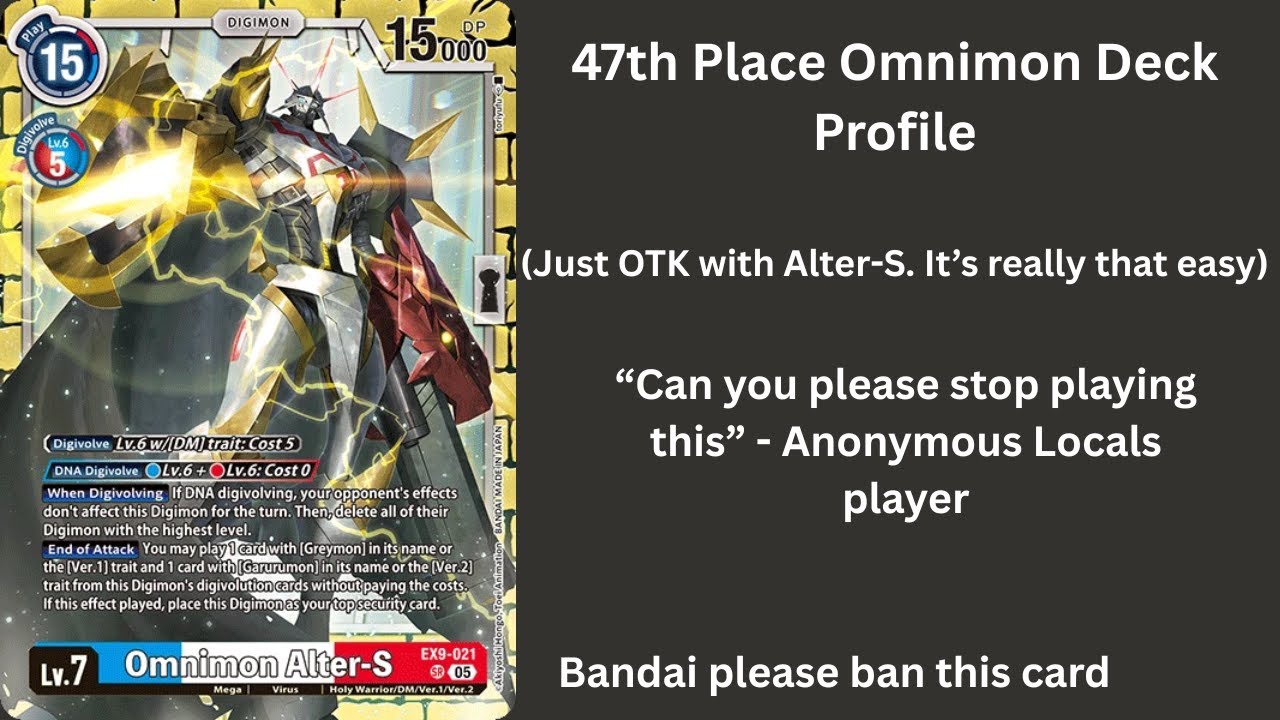 47th Place Bristol Regional Omnimon deck profile