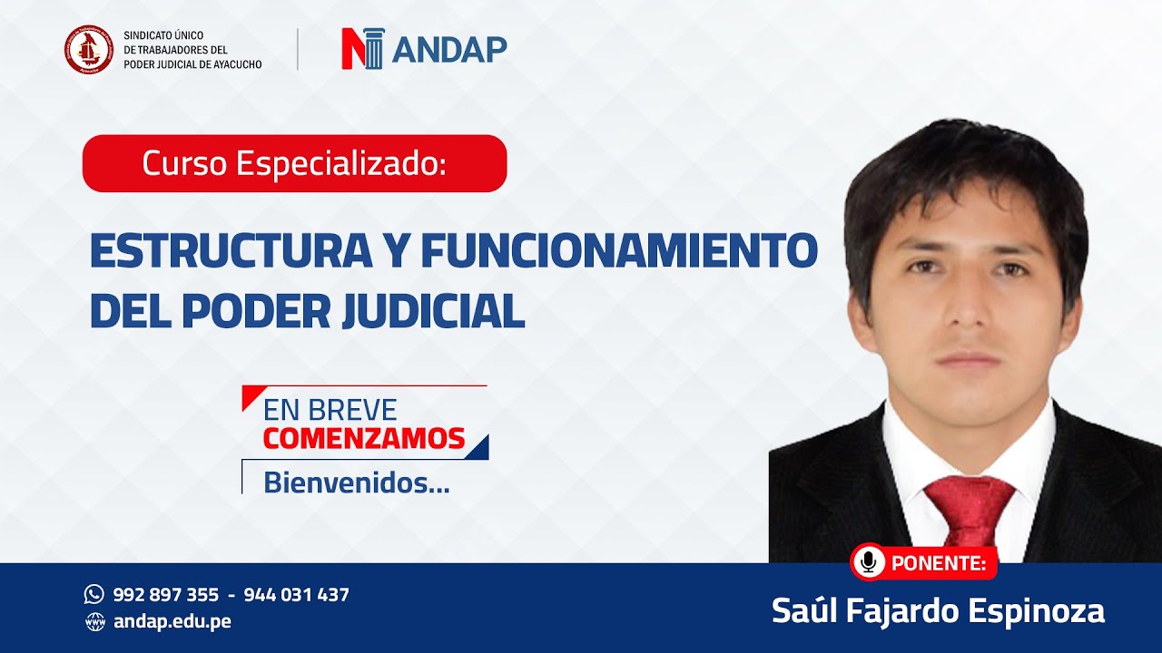 ESTRUCTURA Y FUNCIONAMIENTO DEL PODER JUDICIAL