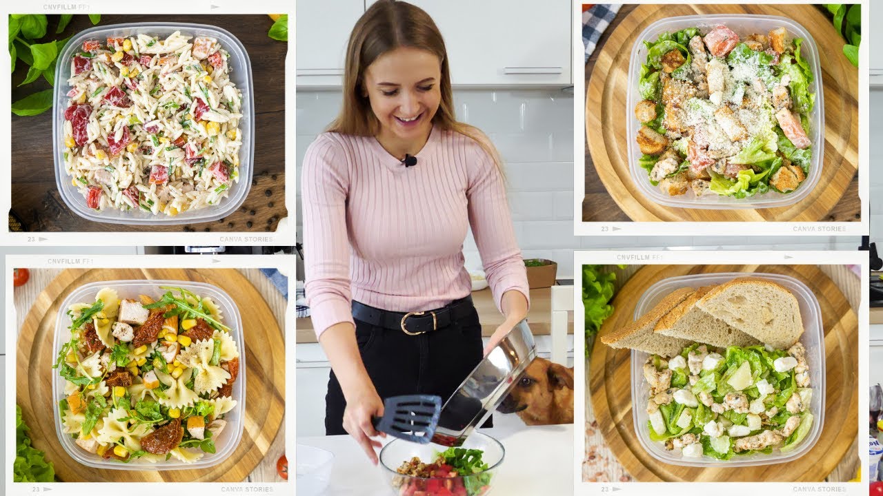 FIT LUNCH BOXY do pracy i szkoły! Pomysły na PYSZNE SAŁATKI z kurczakiem