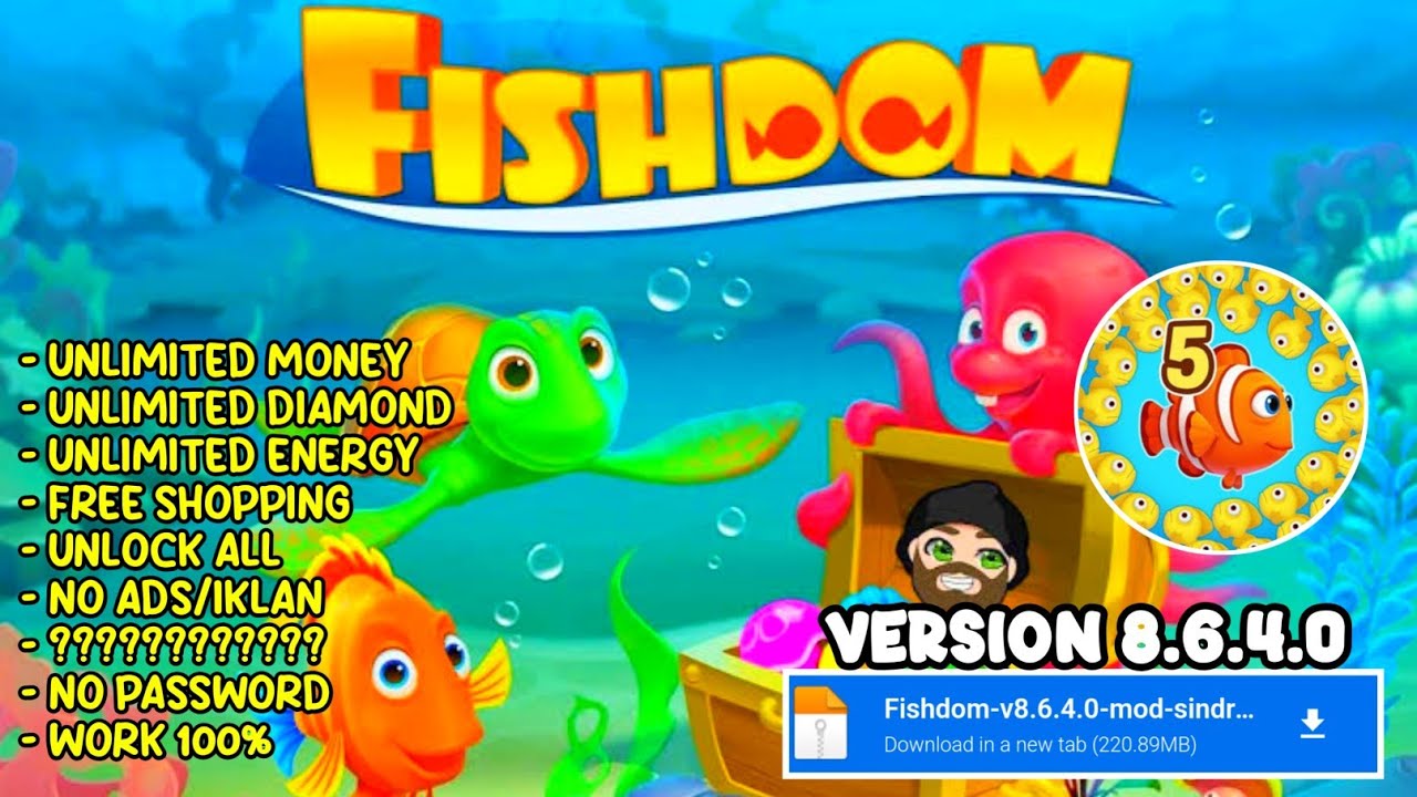 Download Fishdom mod apk v8.6.4.0 Unlimited money & gems