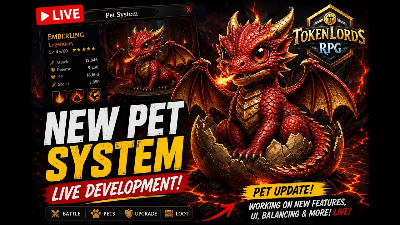 Building the NEW PET SYSTEM in TokenLordsRPG LIVE | Browser RPG Devlog