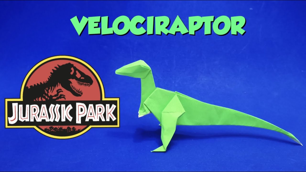 How to make origami dinosaur velociraptor tutorial | Jurassic Park